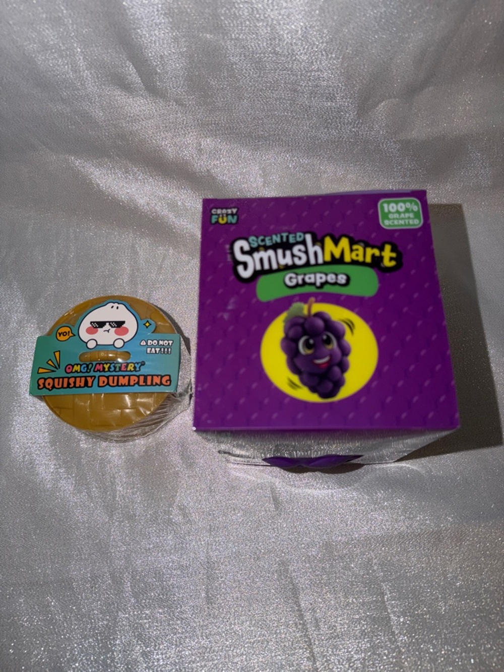 Smart Grapes Squishy & Two (2) Omg Mystery Dumplings